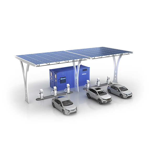 Car shed with solar power generation system