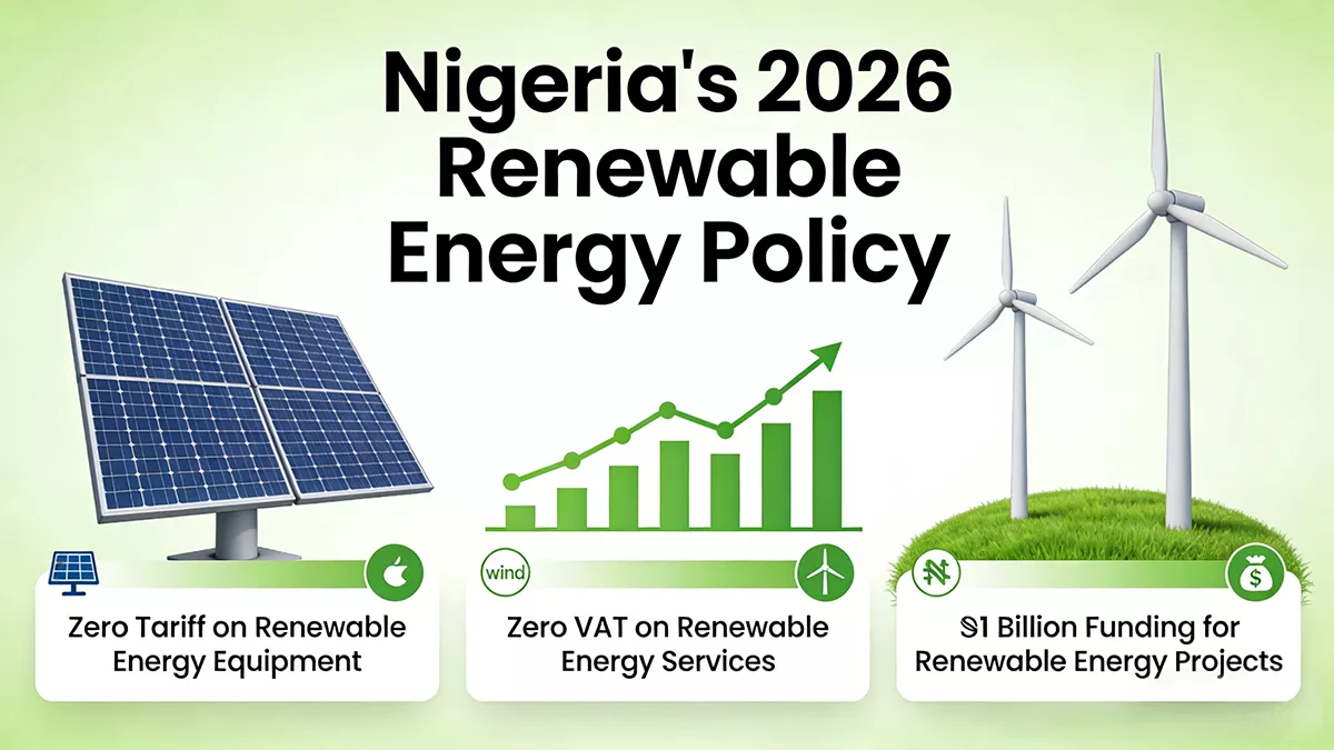 Nigeria's 2026 Renewable Energy Policy: Zero Tariff, Zero VAT & ₦1 Billion Funding