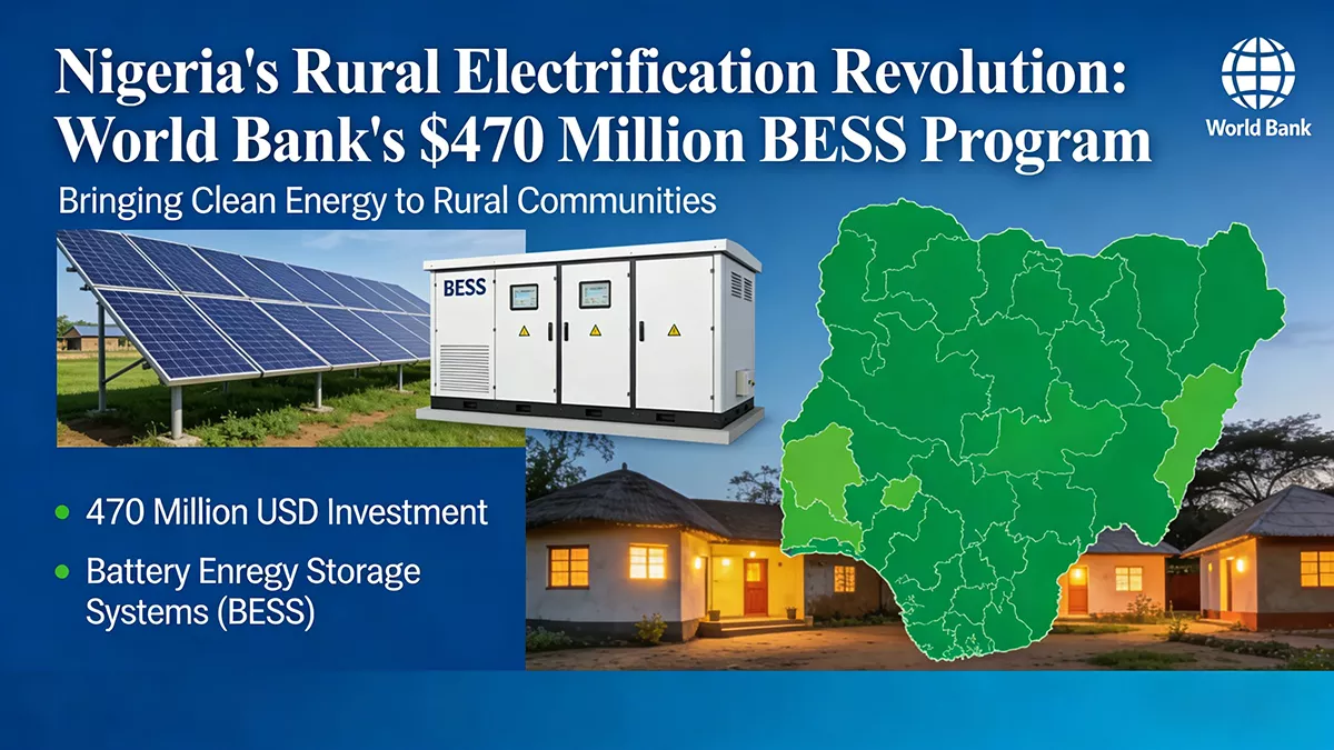 Nigeria's Rural Electrification Revolution: World Bank's $470 Million BESS Program