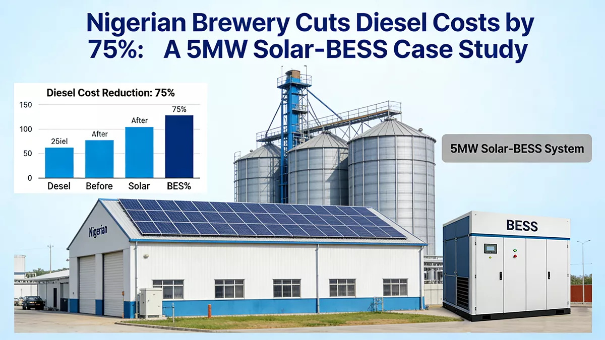 Nigerian Brewery Cuts Diesel Costs by 75%: A 5MW Solar-BESS